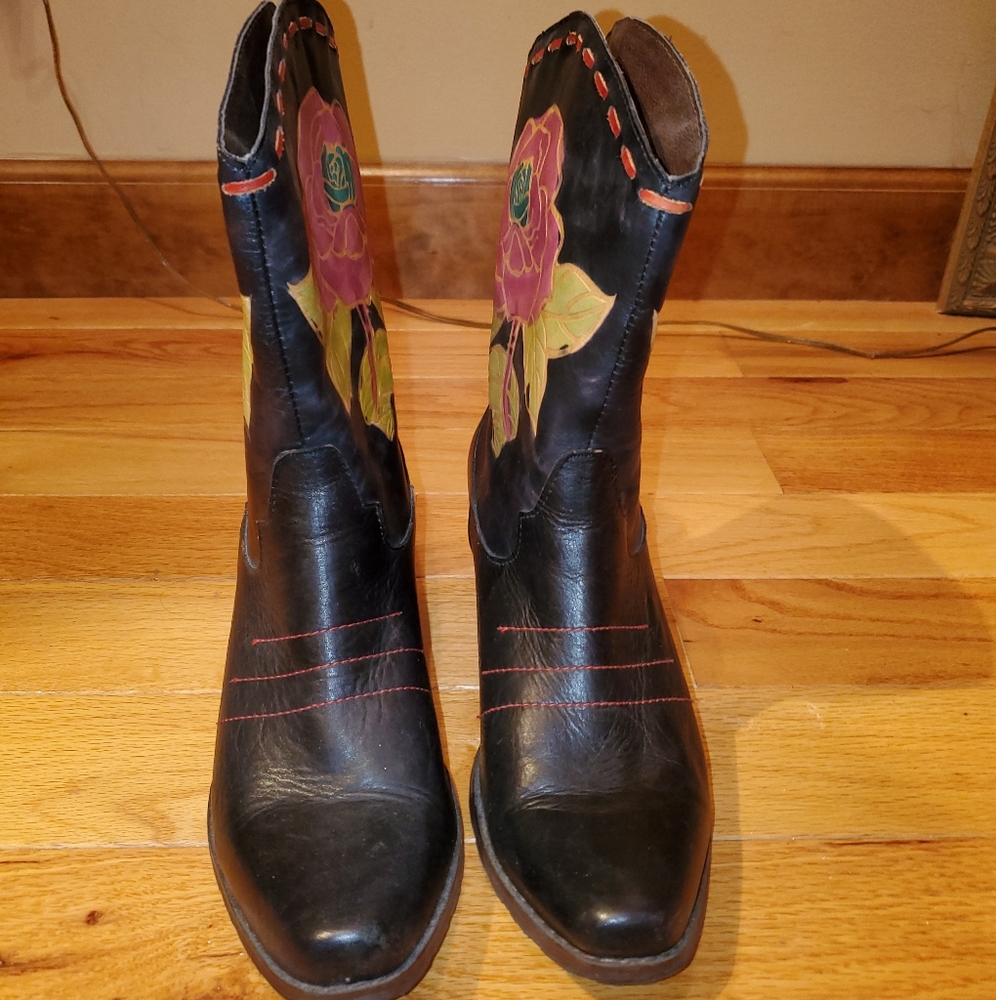 Embossed cowboy boots